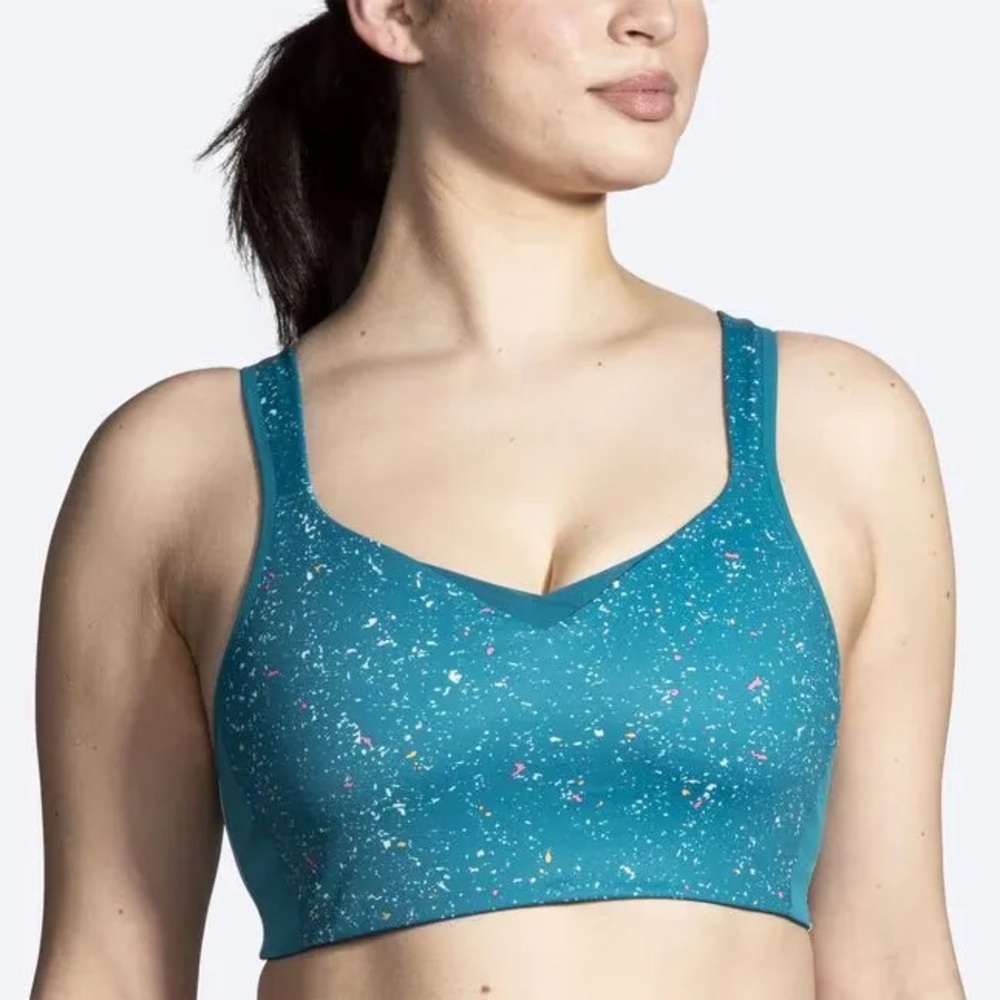 Brooks Drive convertible run bra Lagoon speckled print size 34D